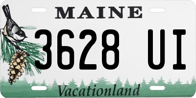 ME license plate 3628UI