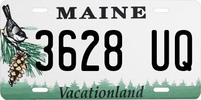 ME license plate 3628UQ