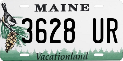 ME license plate 3628UR