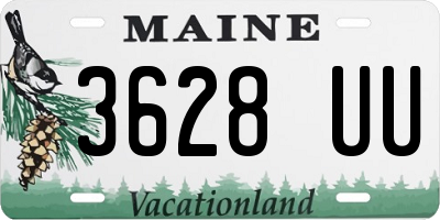 ME license plate 3628UU