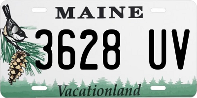 ME license plate 3628UV