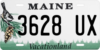 ME license plate 3628UX