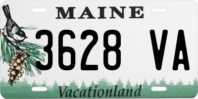 ME license plate 3628VA