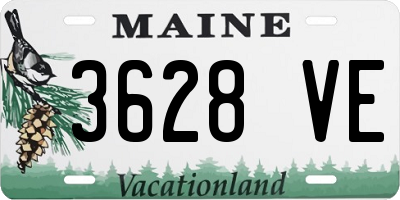 ME license plate 3628VE