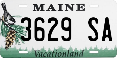 ME license plate 3629SA