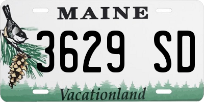 ME license plate 3629SD