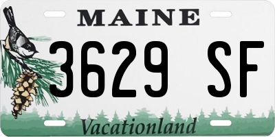 ME license plate 3629SF