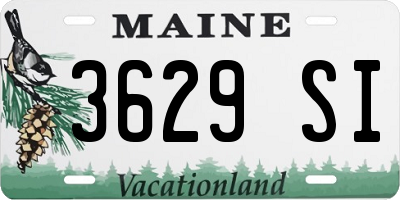 ME license plate 3629SI