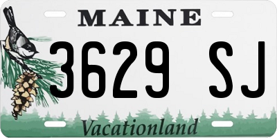 ME license plate 3629SJ