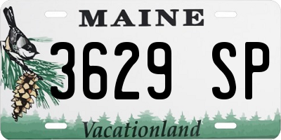 ME license plate 3629SP