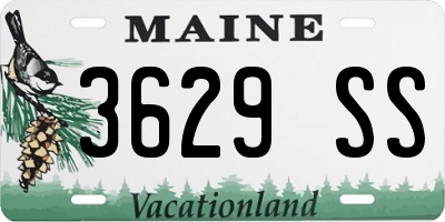 ME license plate 3629SS