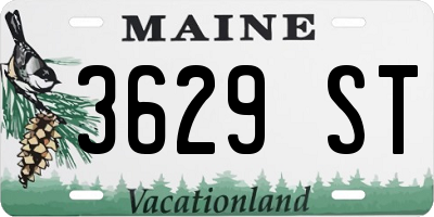 ME license plate 3629ST