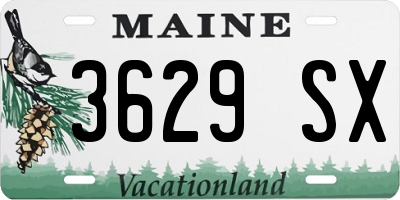 ME license plate 3629SX