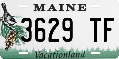 ME license plate 3629TF