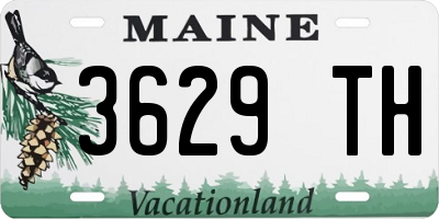 ME license plate 3629TH