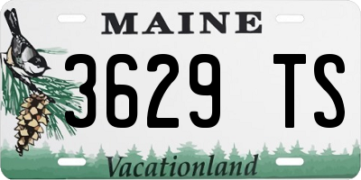 ME license plate 3629TS