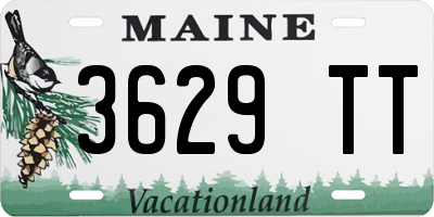 ME license plate 3629TT
