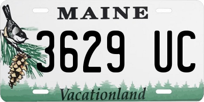 ME license plate 3629UC