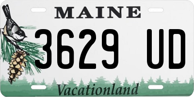 ME license plate 3629UD