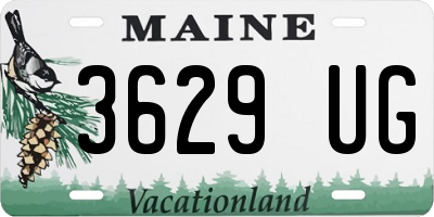 ME license plate 3629UG
