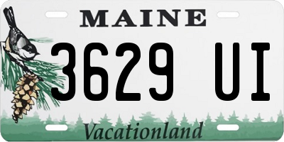 ME license plate 3629UI