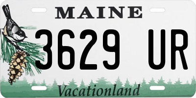 ME license plate 3629UR