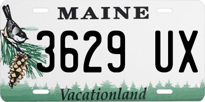 ME license plate 3629UX