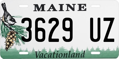 ME license plate 3629UZ