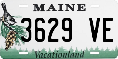 ME license plate 3629VE