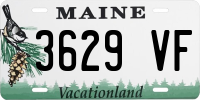 ME license plate 3629VF