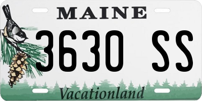 ME license plate 3630SS