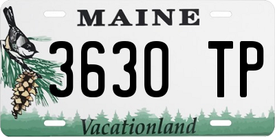 ME license plate 3630TP