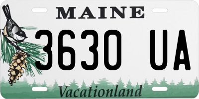 ME license plate 3630UA