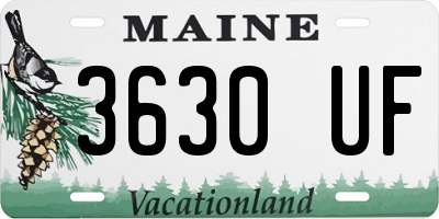 ME license plate 3630UF
