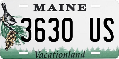 ME license plate 3630US