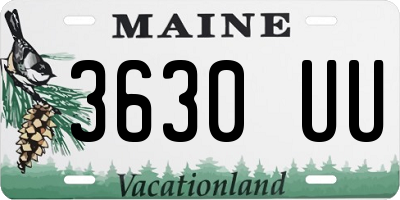 ME license plate 3630UU