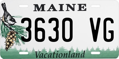 ME license plate 3630VG