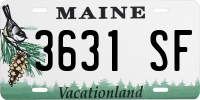 ME license plate 3631SF