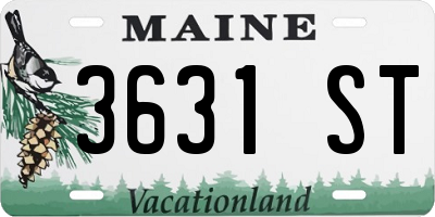 ME license plate 3631ST