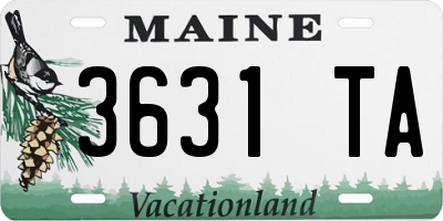 ME license plate 3631TA
