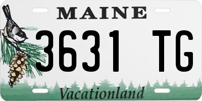 ME license plate 3631TG
