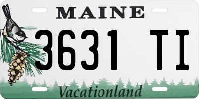 ME license plate 3631TI