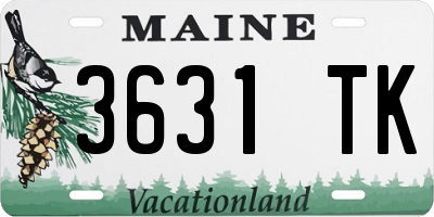 ME license plate 3631TK