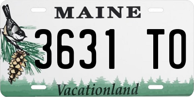 ME license plate 3631TO