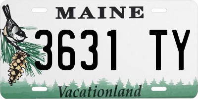 ME license plate 3631TY