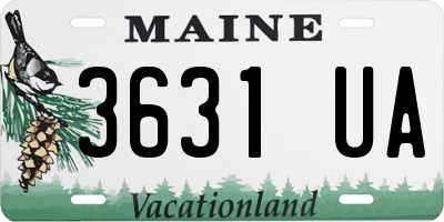 ME license plate 3631UA