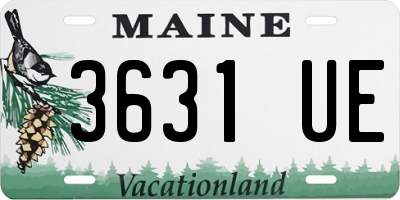 ME license plate 3631UE