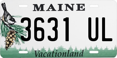 ME license plate 3631UL