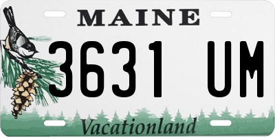 ME license plate 3631UM