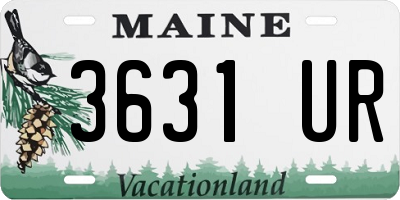 ME license plate 3631UR